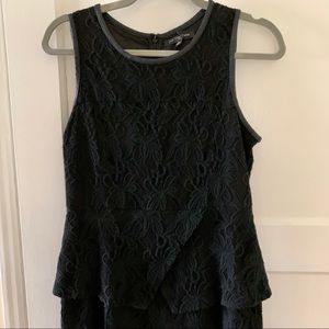 Black lace peplum dress
